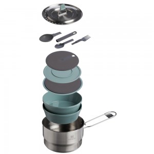 Stanley The Wildfare Go Two Bowl Prep & Cook Set 14-piece set | 1.65 QT Šedé | 38-25819-428