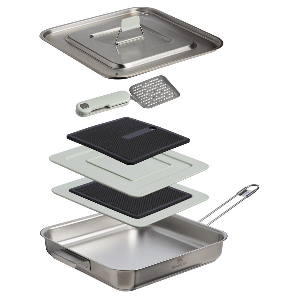 Stanley The Wildfare Pro Square Pan Cookset 5-piece set | 2 QT Šedé | 84-70859-927